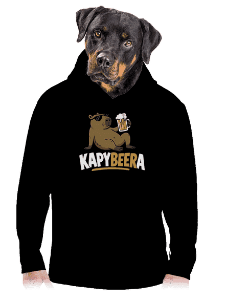 Kapybeera pánska mikina klokanka Black