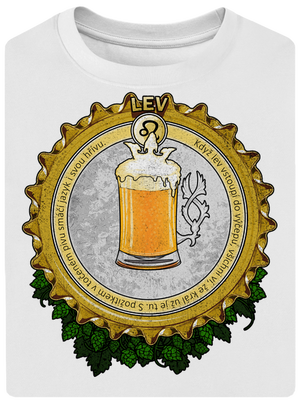 Pivný horoskop: Lev unisex tričko oversized White