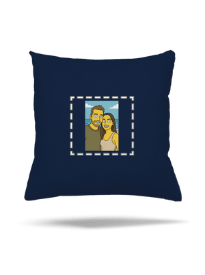 Simpsonovi z vlastnej fotky vankúš Dark Navy
