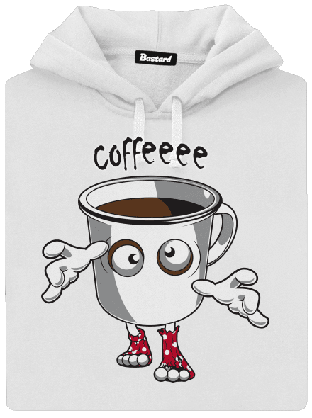 Zombie kafe dámska mikina klokanka White