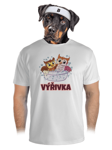 Výřivka pánske športové tričko White