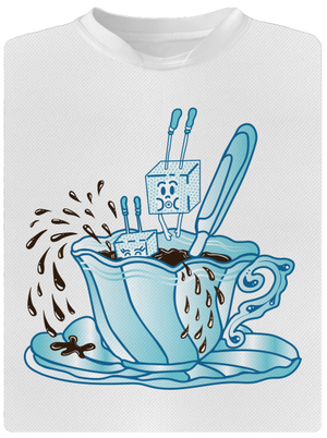 Cukroholik pánske športové tričko White