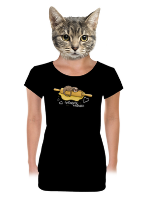 Milujem váľanie dámske tričko s lemom Black