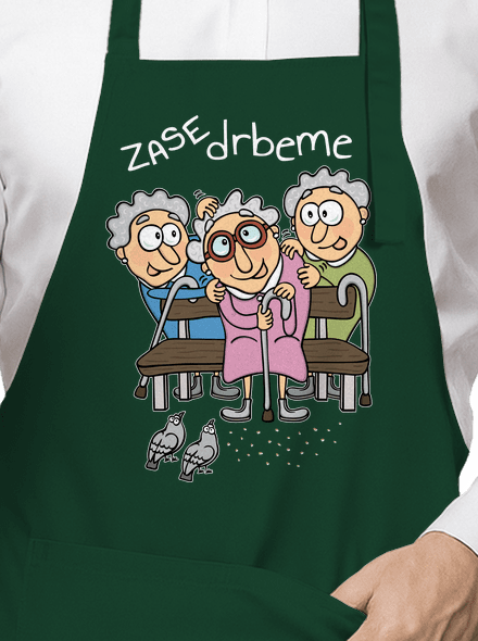 Zase drbeme zástera Bottle Green