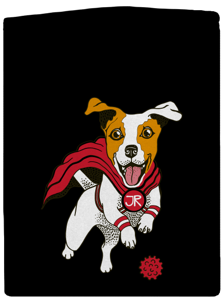 Jack Russell pánska mikina na zips Black