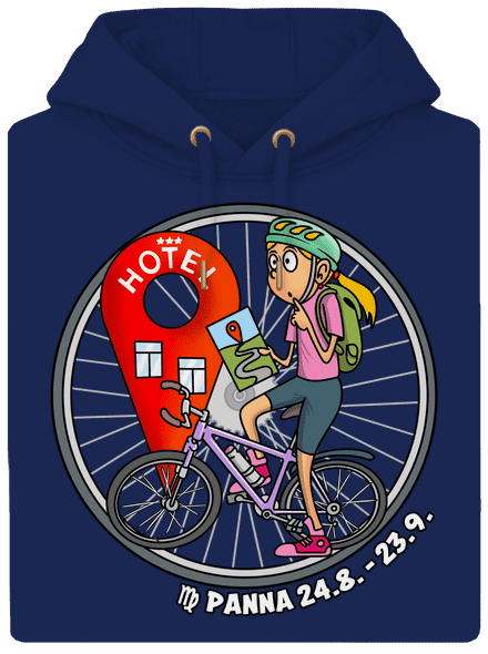 Cyklistický horoskop: Panna unisex mikina premium Navy