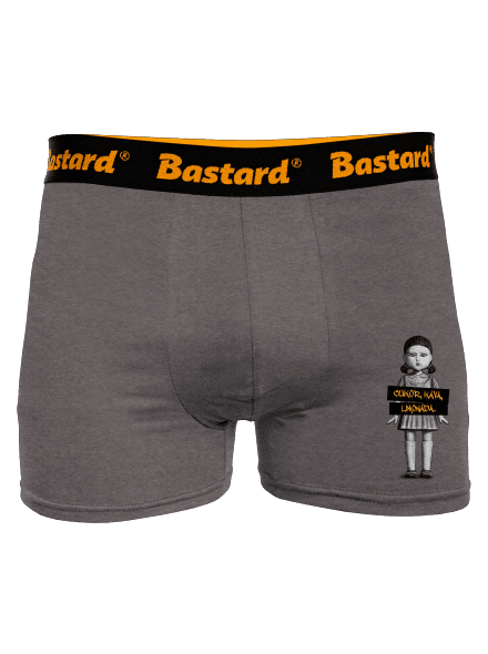 Cukor, káva, limonáda boxerky Gray Melange