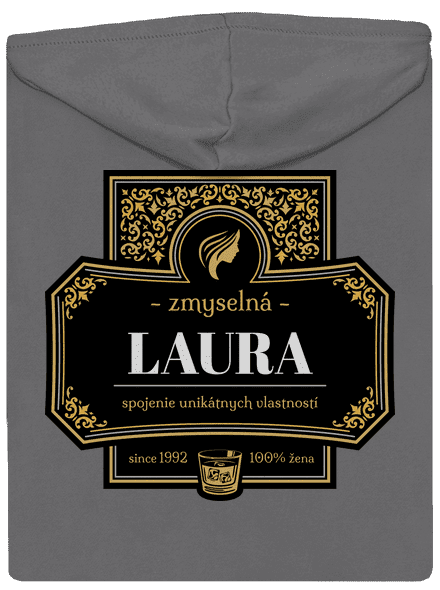 Alkoholová etiketa dámska mikina na zips Steel Gray