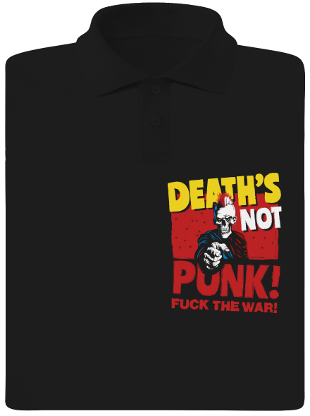 Death's not punk pánska polokošeľa Black