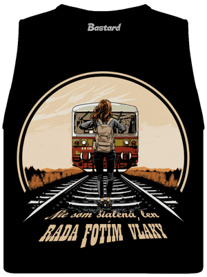 Fotím vlaky dámske tielko voľné Black