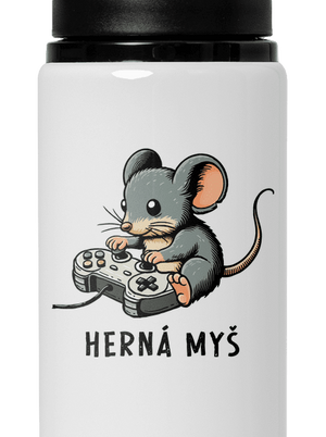 Herná myš flaša na vodu White