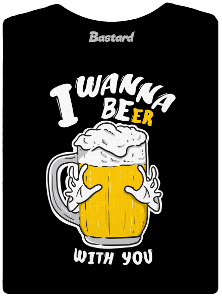 I wanna beer dámske tričko s lemom Black