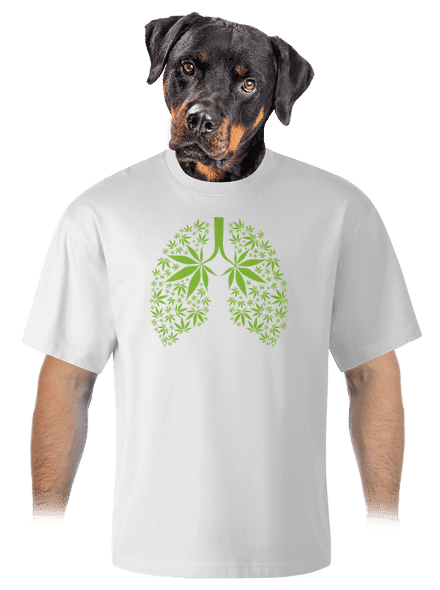 Ganja pľúca unisex tričko oversized White