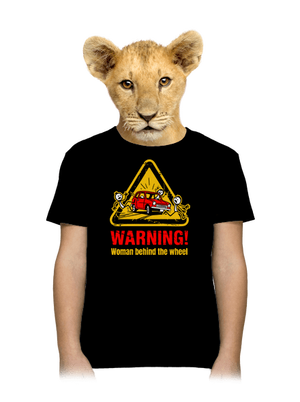 Žena za volantom detské tričko Black