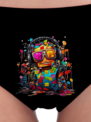 Workaholic robot dámske nohavičky Black