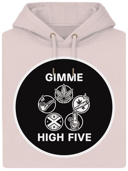 Gimme high five unisex mikina premium Rose Chalk
