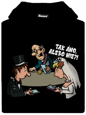 Svadobný obrad detská mikina klokanka Black