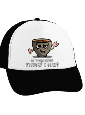 Studená káva šiltovka truckerka Black cap
