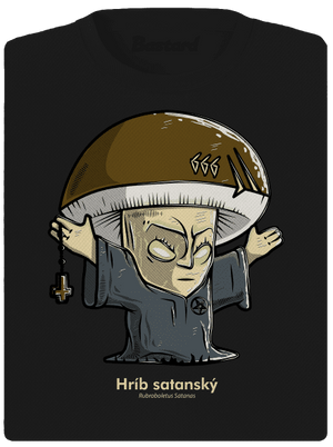 Hríb satanský dámske športové tričko Black