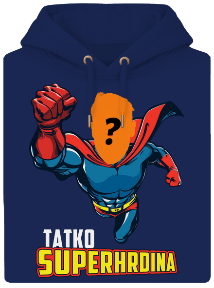 Tatko superhrdina unisex mikina premium Navy