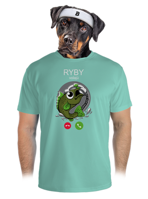 Ryby volají pánske športové tričko Mint Mal