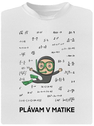 Plávam v matike detské športové tričko White