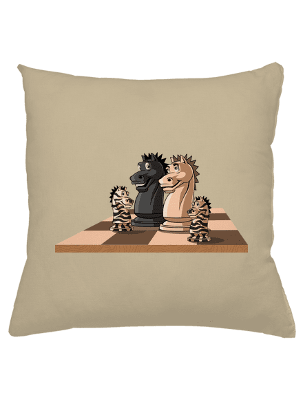 Šachová rodina vankúš Beige