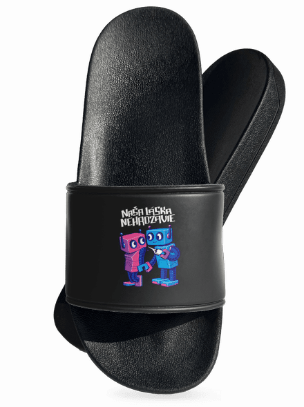 Roboti šľapky Black