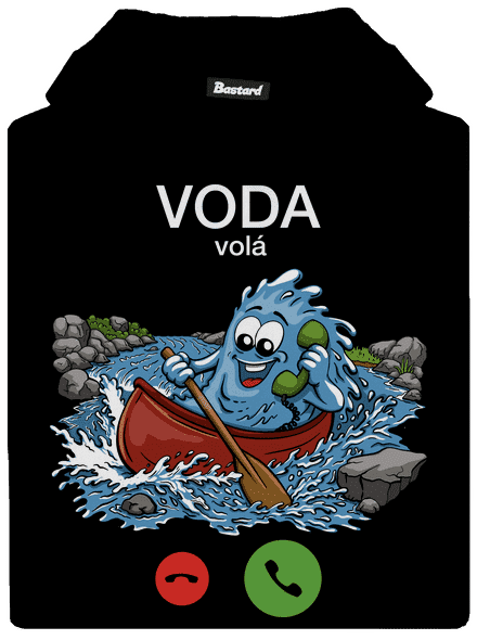 Voda volá detská mikina klokanka Black