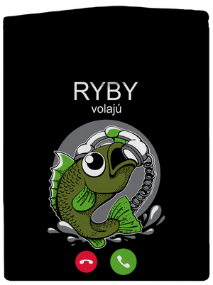 Ryby volají pánska mikina na zips Black