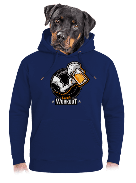 Czech workout unisex mikina premium Navy