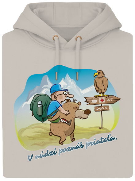 Priateľ v núdzi unisex mikina premium Pastel Macchiato