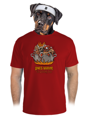 Čo Doom dal pánske športové tričko Red Mal