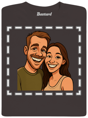 Karikatúra z vlastnej fotky pánske dlhý rukáv Bear Brown