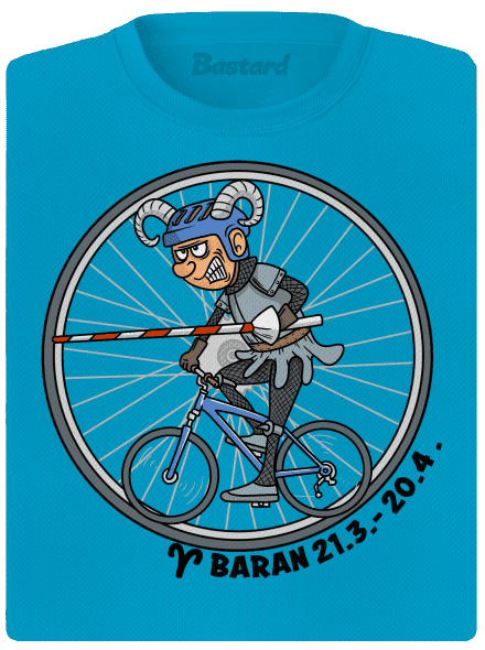 Cyklistický horoskop: Baran dámske športové tričko Blue Atol