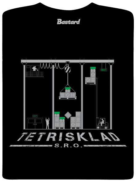 Tetrisklad pánske dlhý rukáv Black