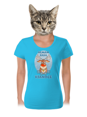 Nemám rád Vianoce dámske tričko Blue Atol