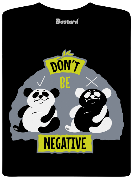 Don't be negative pánske dlhý rukáv Black