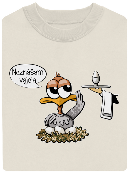 Neznášam vajcia unisex mikina bez kapucne Off White