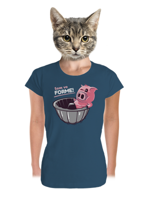 Vo forme dámske tričko prémium Petrol Blue