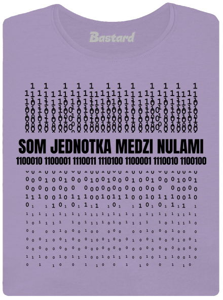 Jednotka medzi nulami dámske tričko s lemom Lavender