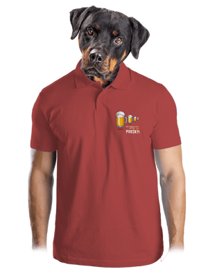 Pivečka pánska polokošeľa Burgundy