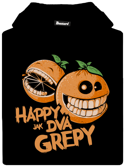 Happy grepy detská mikina klokanka Black