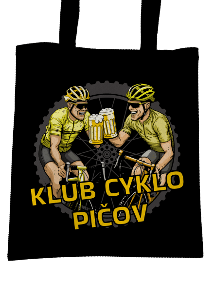 Klub cyklo pičov taška Black