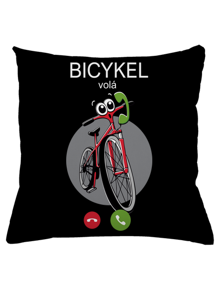 Bicykel volá vankúš Black