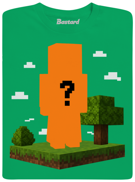 Minecraft z vlastnej fotky detské tričko Kelly Green
