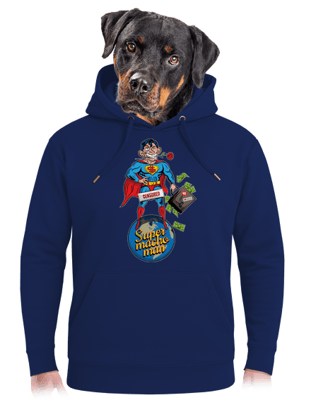 Supermachoman unisex mikina premium Navy