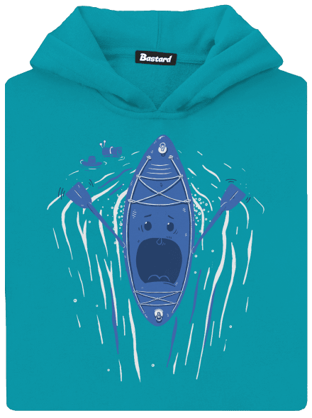 Ahhhh! detská mikina klokanka Hawaiian Blue