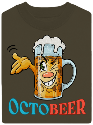 Octobeer unisex mikina bez kapucne Urban Khaki