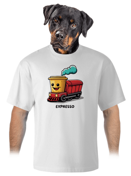 Expresso unisex tričko oversized White